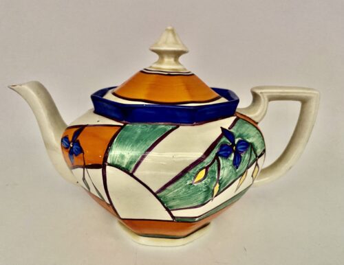 Clarice Cliff Sunray Leaves Teapot